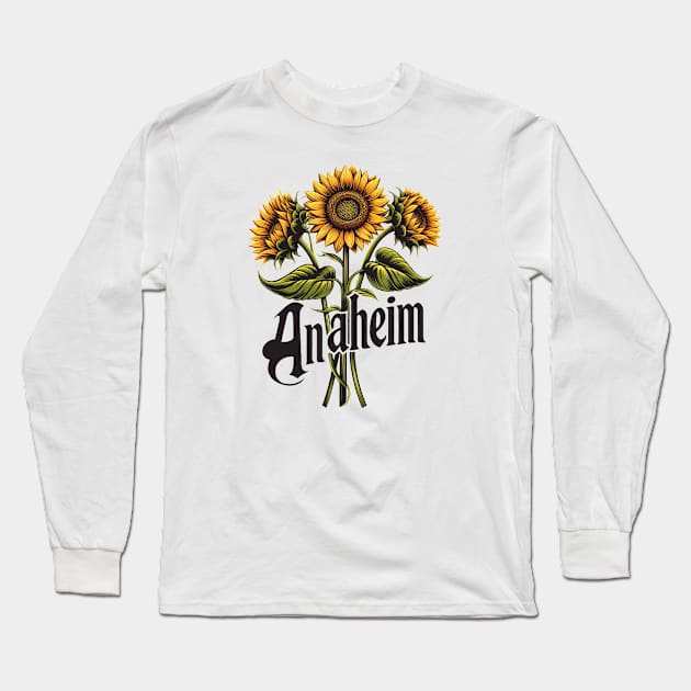 Anaheim Sunflower Long Sleeve T-Shirt by Americansports